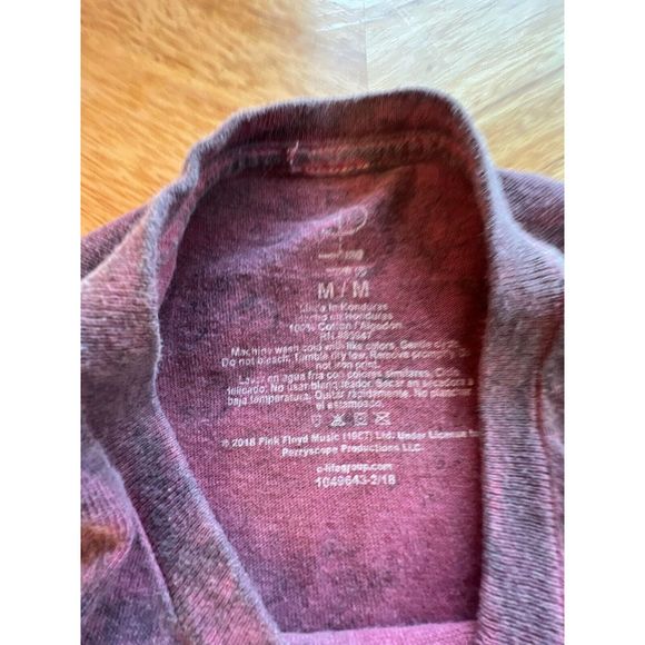 VINTAGE Mens T-Shirt Pink Floyd Dark Side Of The Moon Graphic North America Tour - Picture 9 of 14